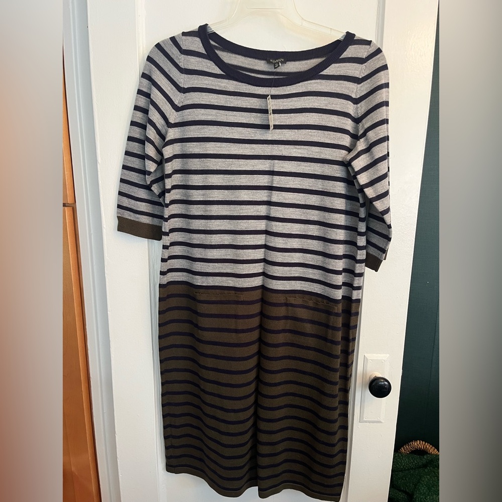 Talbots XP Striped Midi Dress
